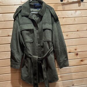 Dark Green Utility Jacket with Belt